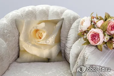 Подушка \"Роза\" Арт G-7887 Цвет Бордо разм D60 купить в интернет-магазине с  доставкой - доступная цена