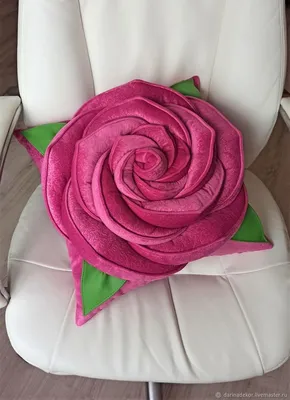 Декоративная подушка \"Роза\" шифон. (товар в наличие) (ID#235171327), цена:  300 ₴, купить на Prom.ua