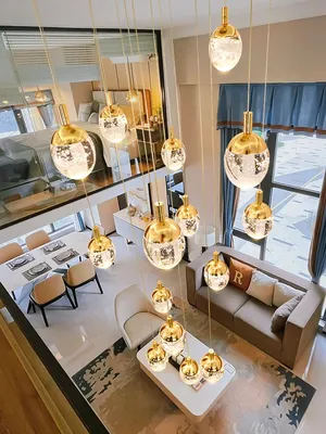 Люстры с пузырьками, Хрустальные подвесные светильники для лестницы, люстры  для гостиной, потолочные светильники для ресторана, подвесные светильники |  AliExpress
