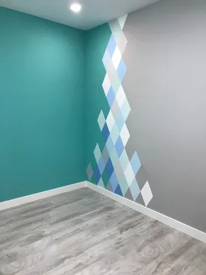 Покраска стен в два цвета - 68 фото