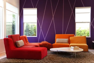 Оригинальная декоративная покраска стен в интерьере водоэмульсионной  краской: необычный дизайн гостиной и зала - 33 фото