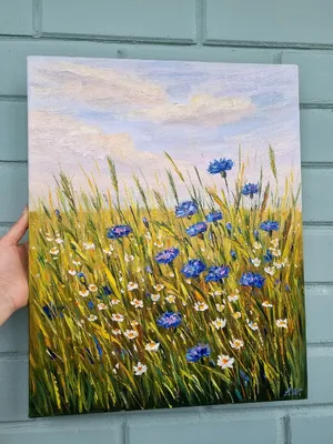 Картина Пшеничное поле с васильками - Галерея Бэнкси