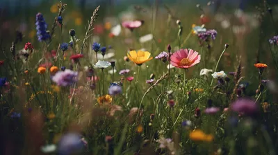 довольно красочные полевые цветы в поле, полевые цветы картинки, цветы,  дикий цветок фон картинки и Фото для бесплатной загрузки