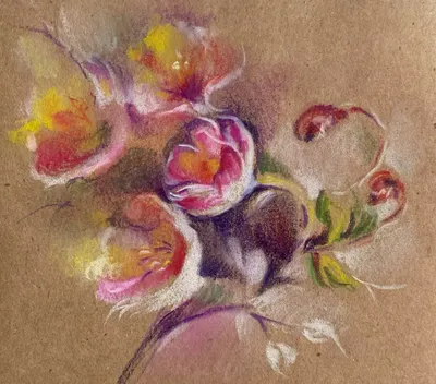 Как нарисовать полевые цветы для начинающих | Учимся рисовать цветы в  букете вместе с Художник Онлайн
