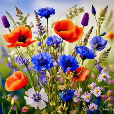 Полевые цветы... полевые... васильки и ромашки в лугах... :: Евгений Юрков  – Социальная сеть ФотоКто