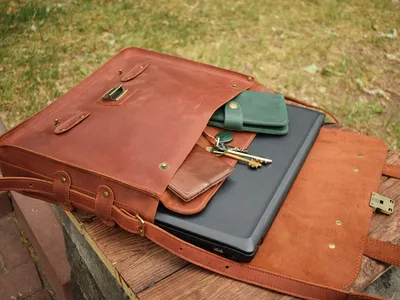Рыжий мужской портфель из матовой кожи Vintage 14937 – купить в Украине ➔  Empirebags
