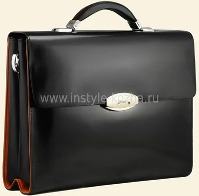 Черный мужской портфель из кожи 602-0202-102