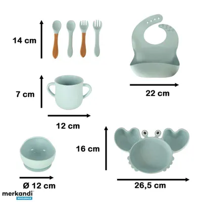 ᐉ Силиконовая посуда для кормления детей Metr+ 3 предмета Розовый (1159)