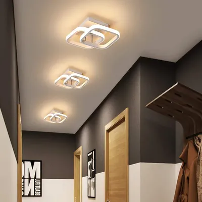Современный минималистичный светодиодный потолочный светильник, люстра для  коридора, лампа для дома, гостиной, спальни, коридора, прихожей, балкона  светильник для лестницы | AliExpress