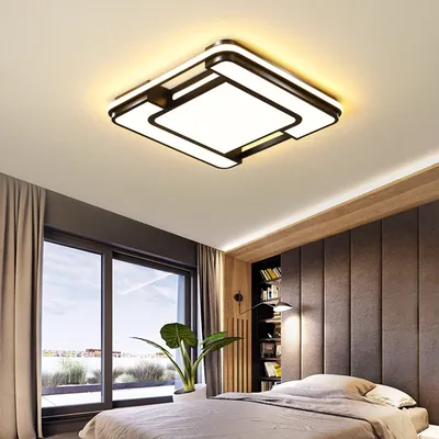 Современные потолочные светодиодные светильники L50/90/110 см, домашнее  освещение, декор для гостиной, светодиодные лампы на потолок для спальни,  кухни, столовой | AliExpress