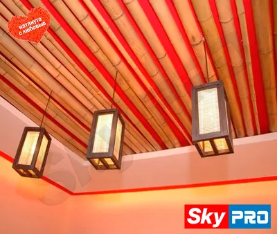 Потолок из бамбука фото фотографии
