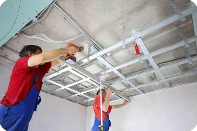 Потолок из гипсокартона своими руками, пошаговая инструкция с фото