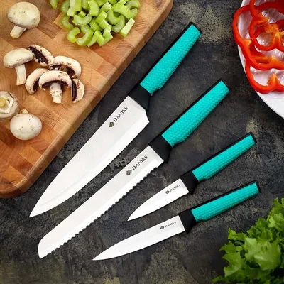 Профессиональные кухонные ножи на заказ из дамасской стали 7 шт.  профессионального кухонного ножа шеф-повара (ID#1649205075), цена: 10960.03  ₴, купить на Prom.ua