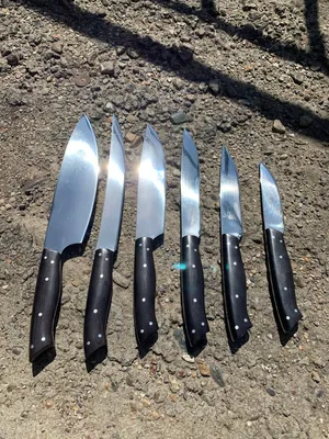 Кухонный набор Шеф-повар (сталь N690), ц/м; G10, подставка - Ножи поварские  и кухонные - Ножи - Магазин Русские ножи - купить нож