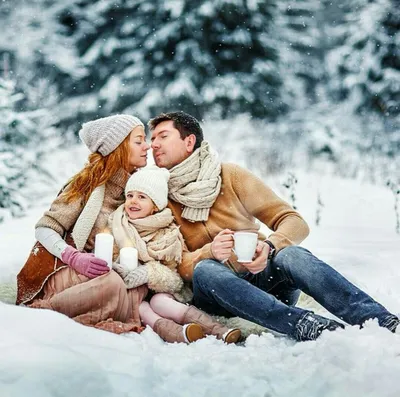 Идеи зимней семейной фотосессии | Для всей семьи