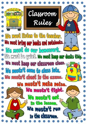 Classroom rules - poster - English ESL Worksheets for distance learning and  physical classrooms | Classroom rules, Classroom rules poster, Classroom  language