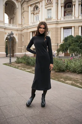 Платье 2-132-01 черный - купить с доставкой по Москве и России. Цены.  Женская одежда FLY оптом и в розницу