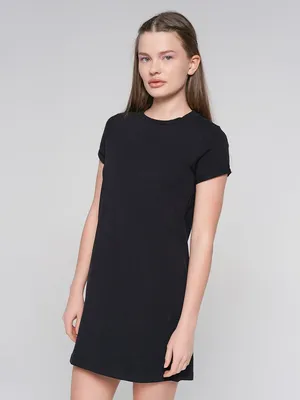 Чёрное платье короткое женское с широкими рукавами вышивкой прямое  (ID#1028252467), цена: 1024.80 ₴, купить на Prom.ua