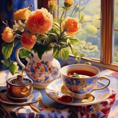 Доброе утро приятного чаепития» — создано в Шедевруме