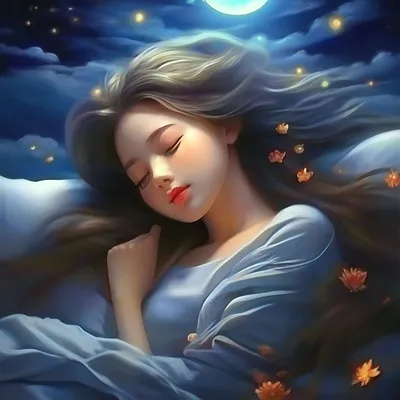 Картинка спокойной и доброй ночи сладких снов с милым песиком — скачать  бесплатно