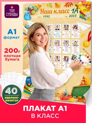 Топ Стенды Плакат настенный для оформления классного уголка в кабинете