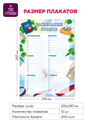 Топ Стенды Плакаты Классный уголок оформление школы и класса, набор А4