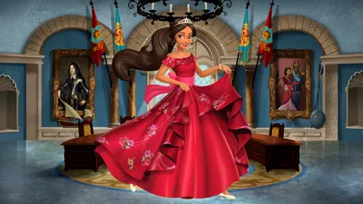 Елена — принцесса Авалора. Раскраска № 4 (Елена в красном платье) — купить  книги на русском языке в DomKnigi в Европе