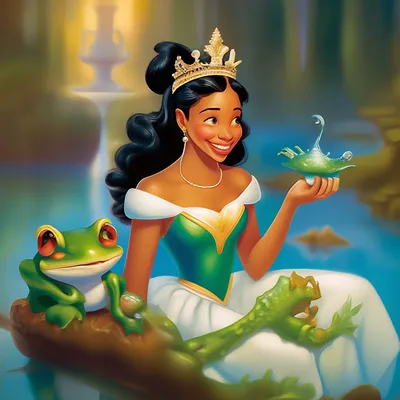 Принцесса и лягушка» — создано в Шедевруме