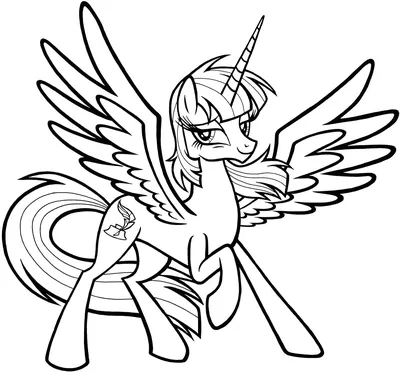 Sparkle with My Little Pony Princess Luna Coloring Pages