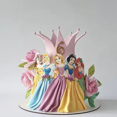 Принцессы диснея картинка на торт