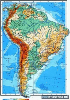 Тектоническая карта Южной Америки