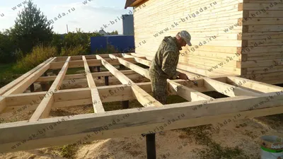 Пристройка открытой веранды 3х6 м к дому