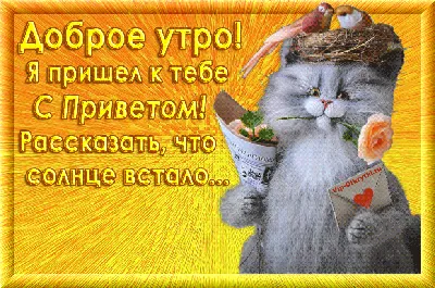 Привет!Доброе утро!Хорошего настроения!*** ~ Открытка (плейкаст)