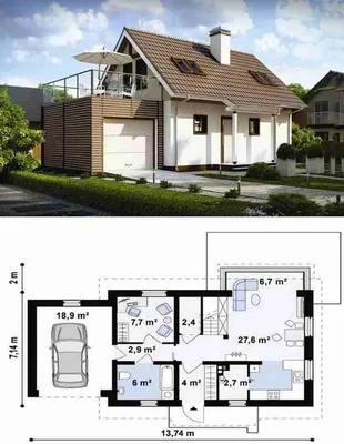 Проект жилого одноэтажного дома 07-14 🏠 | СтройДизайн