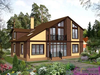 Проекты домов из кирпича с панорамными окнами − строительство под ключ