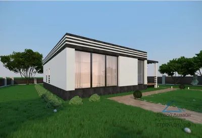 45-39 - Проект большого дома с бассейном и панорамными окнами | Проекты  Коттеджей | Дзен