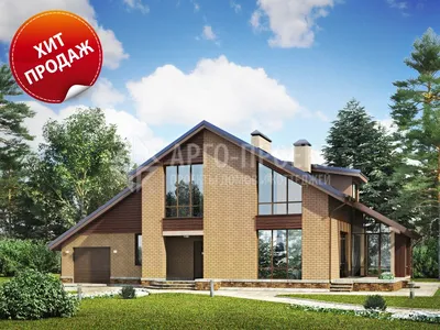 Проект дома Флай 349м² в стиле хай-тек с панорамными окнами | Inteq Haus