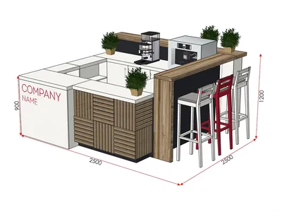 RestСon - Дизайн-проект кафе в стиле лофт на 38 посадочных мест.