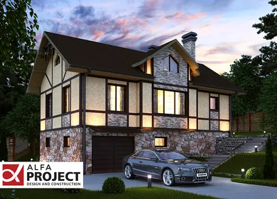MX7: Стильный проект одноэтажного дома с уютной террасой | Метроплекс
