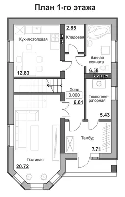 102-08 - типовой проект двухэтажного дома 9 на 8 из кирпича до 150 кв