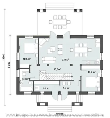 СЕЛИГЕР 140 м2 - проект супер-узкого удобного двухэтажного дома - ИНВАПОЛИС