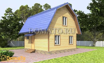 Дома из бруса с ломаной крышей - проекты и цены