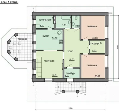 Проекты домов до 100 м² - Планы, 3D виды, фото, чертежи и планировки  коттеджей до 100 кв м