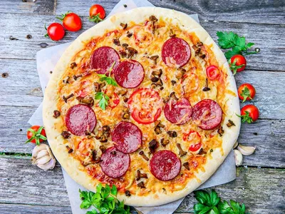Простая пицца - рецепт автора Victoria Nagaev