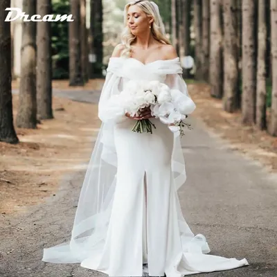 Свадебное простое платье артикул 225699 цвет белый👗 напрокат 8 000 ₽ ⭐  купить 20 000 ₽ в Москве