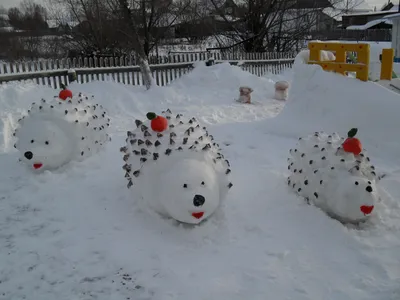 Фотографии снеговых фигур в хорошем качестве для скачивания