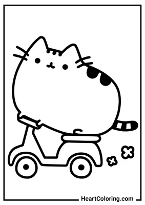 Скачать и распечатать раскраски Пушин Кэт | Dinosaur coloring pages,  Pusheen coloring pages, Unicorn coloring pages