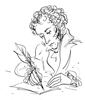 Портрет пушкина рисунок черно белый (42 фото) » Рисунки для срисовки и не  только