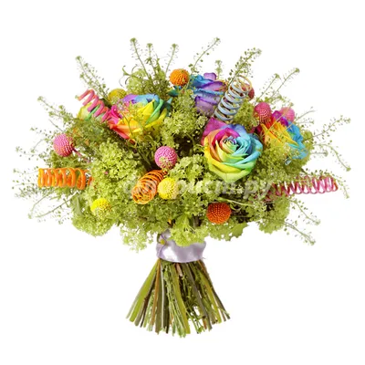 Купить Букет «Радужные розы» за 3415 руб. в Якутске - «Цветы от Лены  Бочковской»