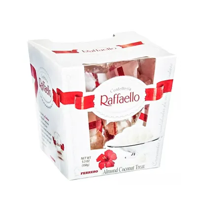 Конфеты Raffaello 150 г (8000500023976) – купить в Украине - ROZETKA. Цены  на Конфеты Raffaello 150 г (8000500023976) в Киеве, Харькове, Днепре,  Одессе, Львове, Запорожье, Виннице, Николаеве, Полтаве